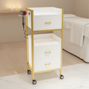Chariot de rangement mobile <span class=keywords><strong>professionnel</strong></span> et moderne pour salon avec tiroirs - Meuble roulant multifonctionnel pour la beauté et la coiffure - Product Image 5