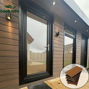 Panneau mural composite <span class=keywords><strong>bois</strong></span>-plastique 156*21mm, co-extrusion WPC, revêtement mural extérieur, bardage mural - Product Image 1