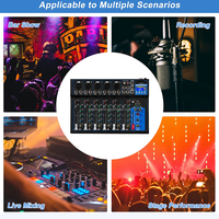 Console de mixage audio portable F7 à 7 canaux, USB, DJ, avec prise MP3 et alimentation 48V pour enregistrement sur ordinateur
