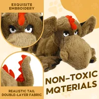 Jouet de battement de coeur de chien dragon de feu, aide à la formation comportementale de chiot pour la peluche de sommeil, jouets intelligents de compagnon d'animal familier