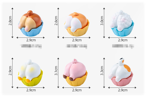 3D คอร์กี้หมีขนแกะก้นหมูเป็ดหางสัตว์ถ้วยเค้กตั้งโต๊ะรูปปั้นเรซิ่นตกแต่งของเล่น3D สำหรับเด็ก - Product Image 2