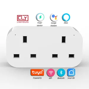 hot selling british alexa 13A Tuya WiFi UK Multi Function Extension smart outlet power socket plug with electric