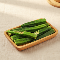Groothandel gedroogde okra chips, 1000 gram, hoge kwaliteit, VF vacuüm gefrituurde okra groentechips