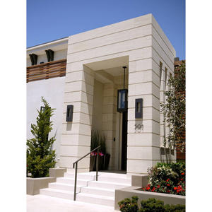 Tuiles murales en calcaire beige et blanc crème naturel fendu bon marché pour une utilisation extérieure de villa moderne - Product Image 6