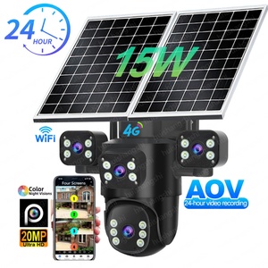 Hieasy 24 Hours Working AOV Real 4Lens 20MP 10K Outdoor HD <b>360</b> <b>CCTV</b> IP Wifi Wireless PTZ 4G Solar Surveillance Security <b>Cameras</b> - Product Image 1