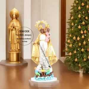 Factory wholesale catholic religious statues resin christians shop decorations sculpte a la main vierge marie buste