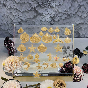 18K Or PVD Plaqué Acier Inoxydable DIY Pendentif Mer Série Sirène Shell & Étoile de Mer pour Enfants Plage Été Bijoux De Mode - Product Image 3