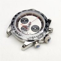 Accessoires de modification, kit de boîtier de montre VK63, saphir, acier inoxydable, lunette en céramique, coque plaquée or