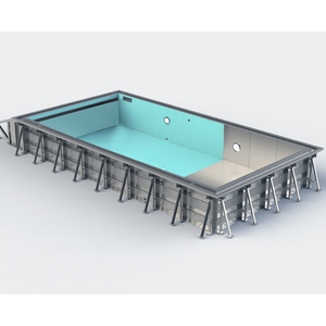 Piscine Modulaire Enterrée Extérieure Personnalisée pour Jardin Familial, Grande Piscine Spa avec Cadre en Acier Inoxydable - Product Image 1