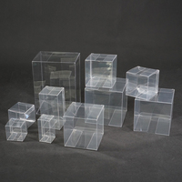 Boîte cadeau pliable transparente en PVC PET, boîte de présentation transparente en cristal, boîte d'emballage en plastique rectangulaire