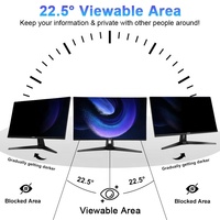 Filtre de confidentialité amovible à double sens pour écran latéral, anti-lumière bleue, anti-rayures, pour moniteur ASUS 27 pouces 16:9 Widescreen