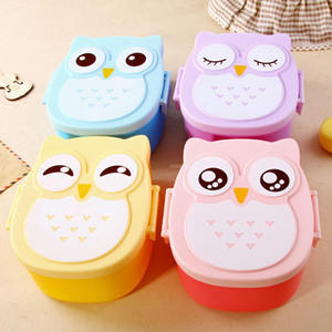 Lonchera Portátil con Forma de Búho, Linda y Económica, con Tapa, de Plástico, Apta para Microondas, para Estudiantes y Niños, Sellada para Mantener la Frescura - Product Image 5