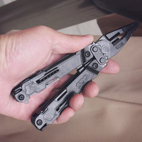 Pince multifonction compacte SOG PowerAccess Deluxe en acier inoxydable, outils pliants avec couteau, équipement EDC pour l'extérieur (PA2002-CP)