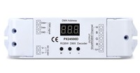 Decodificador de luz de rollo LED a todo color con caja de plástico DMX512 de 1 ~ 4 canales, controlador de transferencia de energía de 2-3 pulgadas