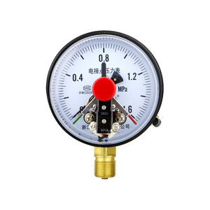 Manomètre de pression à contact électrique YXC100, connexion filetée en cuivre, précision de niveau 1.6 pour le contrôle de la pompe à eau - Product Image 4
