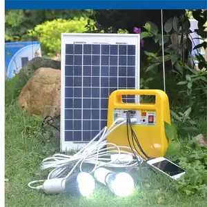 Professionelle HOCHWERTIGE SOLARLICHTVERKLAUSUNG Fabrik liefert beliebte 039 Solarbeleuchtungssysteme mit FM-Sender, 12 V 10 W Poly-Panels