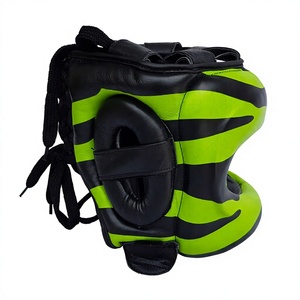 Protège-tête de boxe SAIBRO en PU, vert et noir, équipement d'entraînement de protection de haute qualité, impression par sublimation personnalisée - Product Image 6