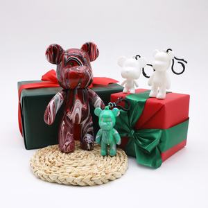 Artecho Figura Blanca Labubu DIY Pintada a Mano con Vinilo de Graffiti, Hucha de Pintura Fluida para Niños y Adultos <span class=keywords><strong>Bearbrick</strong></span> - Product Image 5