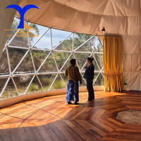 Dôme de glamping de luxe, tente de glamping en toile, tente de camping, dôme igloo pour 2 personnes