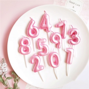 <span class=keywords><strong>Bougies</strong></span> d'anniversaire numérotées faites à la main KLS, design peint or, pour fêtes de Pâques - Figurines de pâtisserie non toxiques et écologiques - Product Image 5