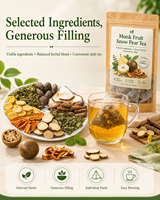 Sachets de tisane mélangée aux fruits de moine et poire des neiges, qualité supérieure, vente en gros, naturellement sucrée, pour la santé des poumons et de la gorge, 0,1 kg