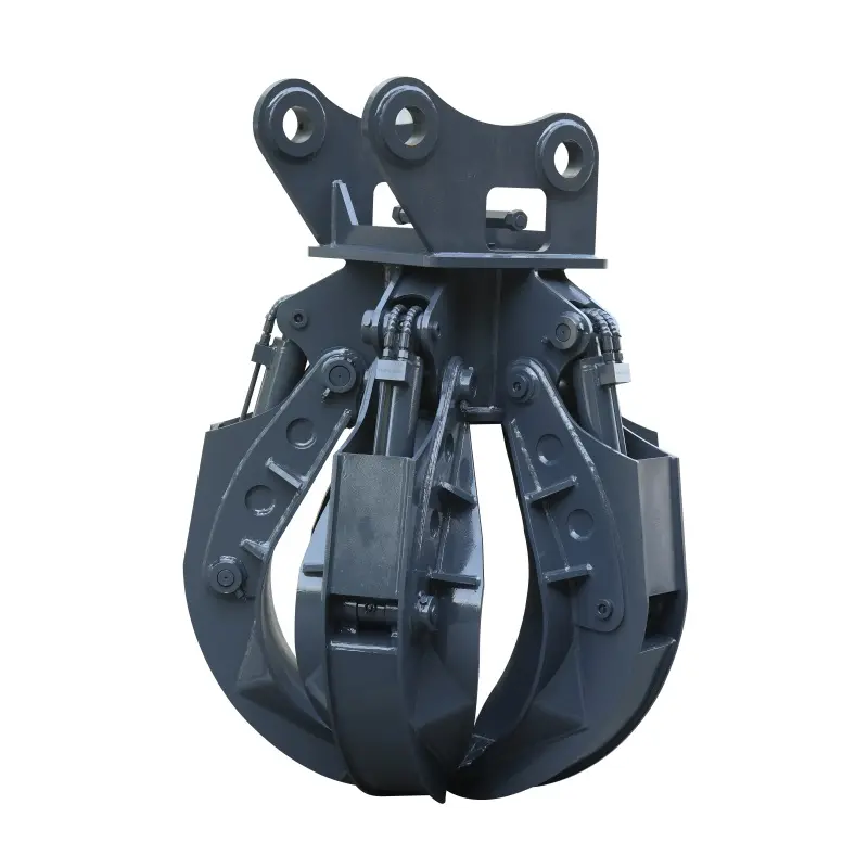 Factory sell excavator scrap grab bucket orange peel grapple for Hydraulic Excavator Waste handling operation