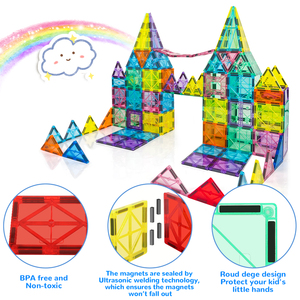 2025 nouveau Design 129 pièces carreaux magnétiques 3D blocs <span class=keywords><strong>de</strong></span> <span class=keywords><strong>construction</strong></span> magnétiques magiques jouet pour enfants - Product Image 3