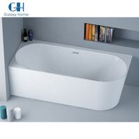 Baignoire autoportante moderne européenne en acrylique blanc avec drain pour adultes