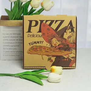 Boîte carrée pour pizza de qualité moins chère livraison de carton ondulé réutilisable portable avec logo personnalisé à bas prix