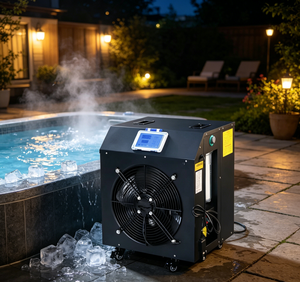 Enfriador de Agua Portátil Compacto con Filtro de Ozono UV y Calefacción, Personalizable de 1HP, 1.5HP y 2HP para Baños de Hielo Comerciales - Product Image 1