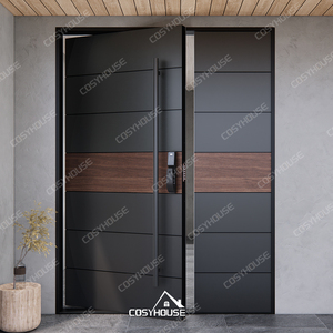 <span class=keywords><strong>Porta</strong></span> esterna moderna Cosyhouse con <span class=keywords><strong>porta</strong></span> d'ingresso <span class=keywords><strong>in</strong></span> <span class=keywords><strong>vetro</strong></span> specchiato con luci laterali e laterali superiori porte d'ingresso esterne con traverse - Product Image 6