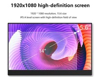 Moniteur Portable 18,5 Pouces 1080p, Écran Tactile IPS FHD Haute Luminosité 450 Nits pour Ordinateur Portable et Jeu