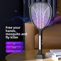 Lampe anti-moustiques électrique rechargeable multi-vitesses avec veilleuse LED intégrée, dispositif domestique d'attraction et de répulsion des moustiques