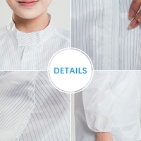 Uniformes pour les travailleurs des usines alimentaires, vêtements en polyester ESD, blouse de laboratoire, vêtements antistatiques, blouse de laboratoire ESD