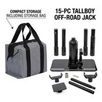 Cric hydraulique tout-terrain en acier LEE-DING 15 PC Tallboy 6 tonnes avec 4 rallonges à vis et garantie de 12 mois