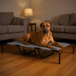 เตียงนอนสุนัขแบบยกพื้น PawHaven ขนาด 60 x 37 x 9 นิ้ว รูปทรงสี่เหลี่ยมผืนผ้า ทำจากผ้า Oxford สำหรับใช้ภายในอาคารได้ทุกฤดู - Product Image 2