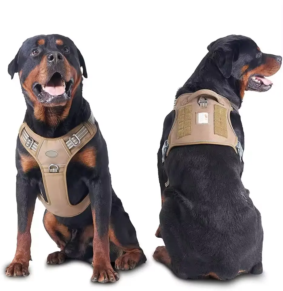 Colete para cães de estimação acolchoado de malha macia ajustável de alta qualidade para treinamento tático reflexivo por atacado