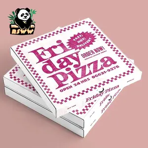 델리 핫도그 피자 용 일회용 코팅 종이 상자 Shawarma 라이스 칩 나초 국수 생분해 성 맞춤형 인쇄 종이 피자 상자