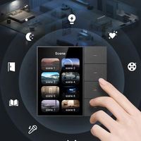Interrupteur intelligent Tuya 3,5 pouces IPS à écran tactile Zigbee 3.0, relais 4 voies, 8 scènes, radar de détection humaine, variateur de lumière, commande de rideaux, commande électrique PC Flip