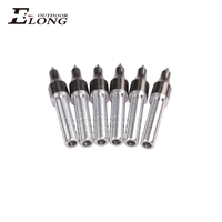 Pointes de flèche en aluminium usinées CNC, diamètre intérieur 6 mm, diamètre extérieur 8 mm, à visser, pour chasse et tir à l'arc