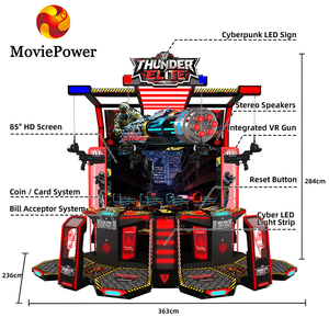 Machine de jeu d'arcade de réalité virtuelle 9D MoviePower, simulateur de tir VR pour 4 joueurs, machine de jeu de tir d'arcade à monnayeur - Product Image 3