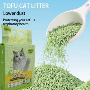Litière pour chat durable, facile à nettoyer, faible dispersion, litière pour chat en tofu jetable dans les toilettes - Product Image 2