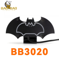 Baobao BB3020 Phare LED externe 12V en aluminium pour moto, couleurs RGB Flash Blanc/Jaune, 3 lentilles, super lumineux, pour modernisation et remplacement