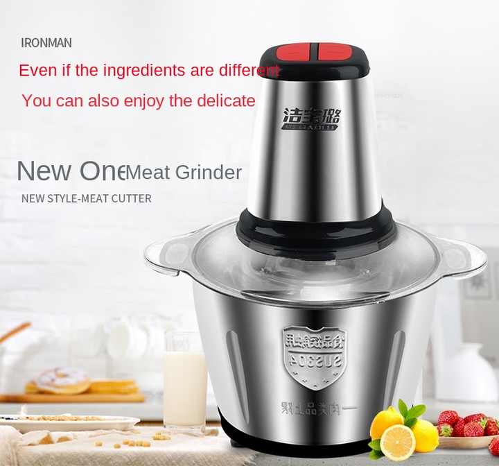 Household Stainless Steel Meat Grinder Kitchen Cooking Machine Mincing ...