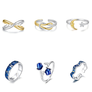 Nuovo arrivo di alta qualità all'ingrosso 925 in argento Sterling anelli eternità anello aperto con zirconi sintetici per le donne di design - Product Image 3