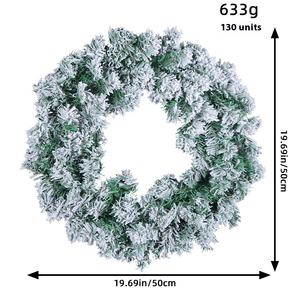 <b>Christmas</b> <b>wreaths</b> wholesale new style snow-stained pvc rattan circle shopping mall window <b>Christmas</b> decoration pendant - Product Image 4