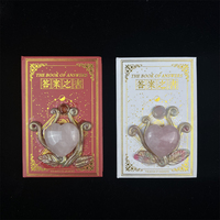 Producto Espiritual al por Mayor, Libro de Respuestas de Cristal de Cuarzo Rosa y Obsidiana Negra para Decoración del Hogar