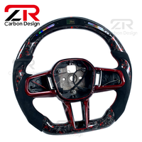 Volant de direction en cuir véritable en fibre de carbone forgée avec LED personnalisées pour l'intérieur de la voiture BMW LCI M540i