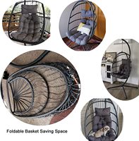 Usine personnalisée pliable extérieur patio Offres Spéciales PE rotin acier balançoire suspendu oeuf chaise intérieur et extérieur balcon loisirs