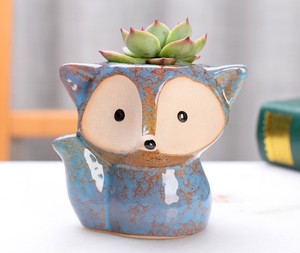 Juego de macetas suculentas de cerámica de zorro bonito pequeño, jarrón de mesa, estilo nórdico, ventas directas de fábrica - Product Image 4